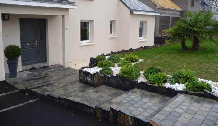 Aménagement d'allée, dallage, création de jardin pour les particuliers - Morisseau Paysagistes Nantes